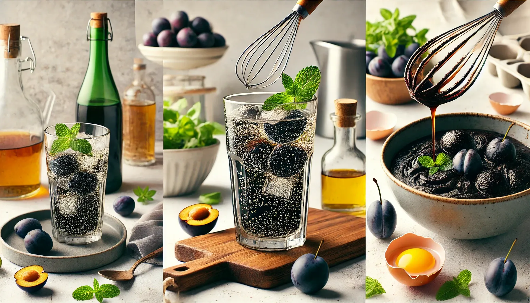 흑매실 발효액으로 만든 음료, 드레싱, 디저트