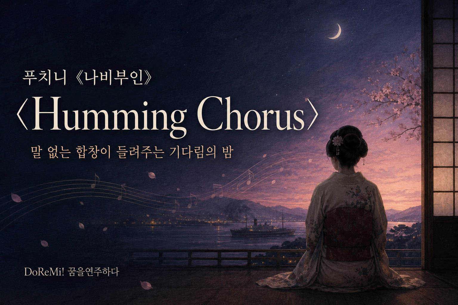 푸치니 《나비부인》 중 <Humming Chorus>｜아무 말도 하지 않는 합창이 밤의 시간을 들려주는 순간