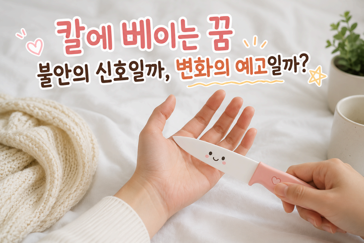 칼에 베이는 꿈 해몽 총정리, 불안의 신호일까 변화의 예고일까?🔪