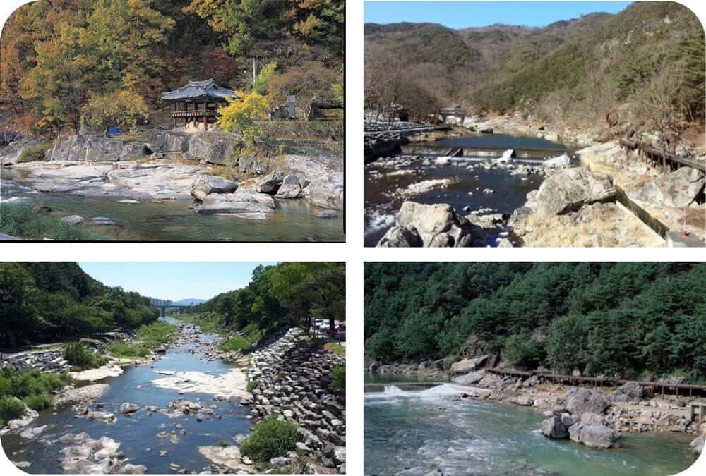 경상남도-경남-거창-건계정-계곡-나무-바위-맑은-물-풍경-사진