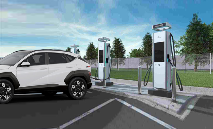 하이브리드 자동차 충전 이미지