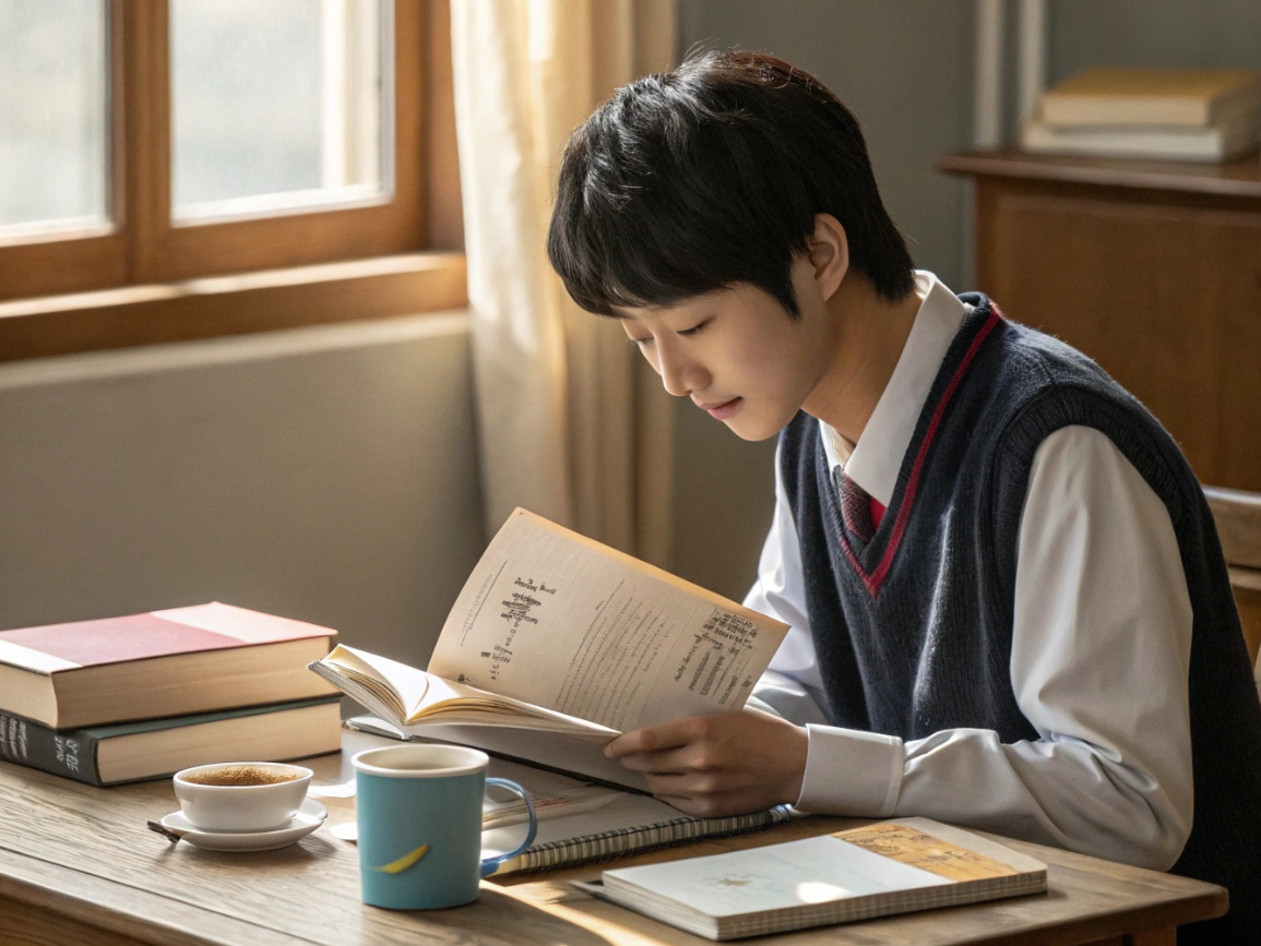 수능 국어 1등급을 위해 실전에서 연습하는 학생