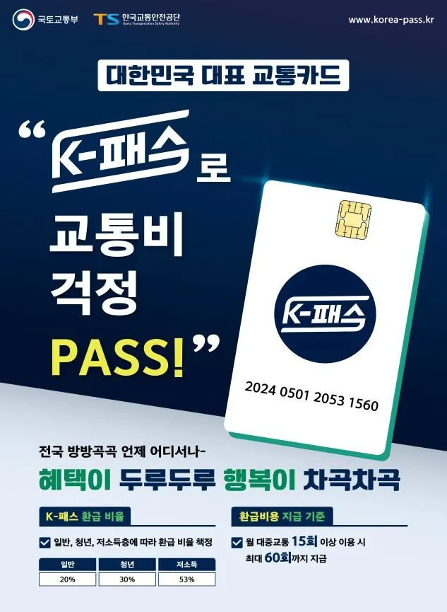 K 패스 교통카드 실행 지역