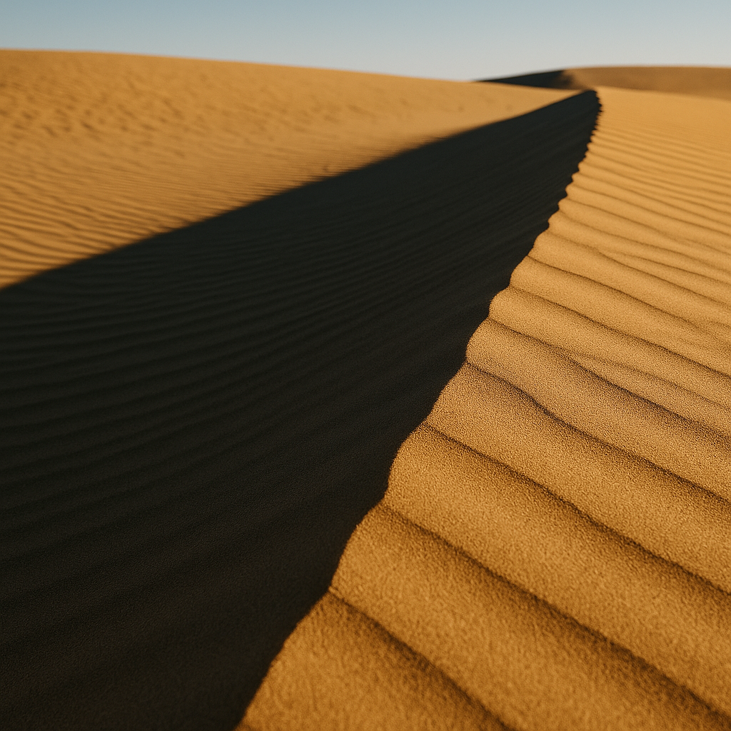 모래 위 그림자가 유난히 짙어 보이는 이유는 무엇일까?