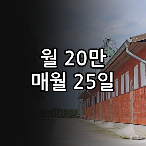 충주시 청년월세 20만원 현금 매월 ..