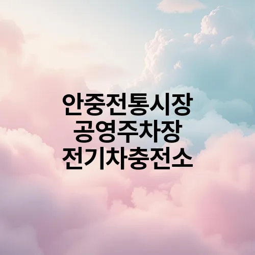 안중전통시장 공영주차장 전기차충전소