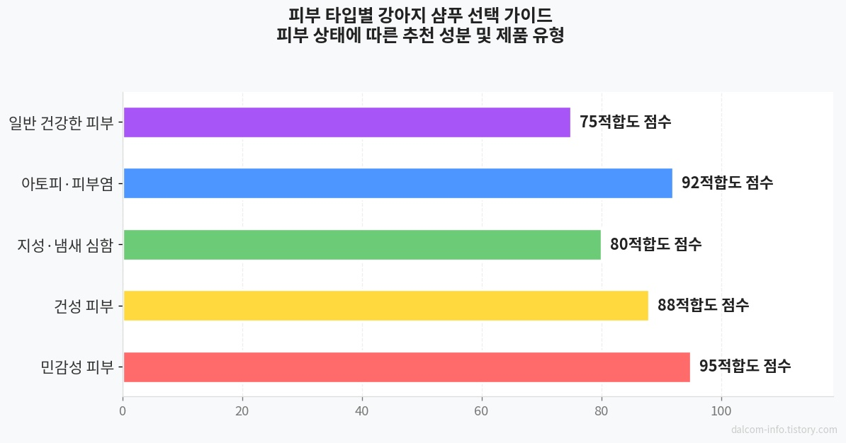 샴푸 유형별 피부 타입 비교