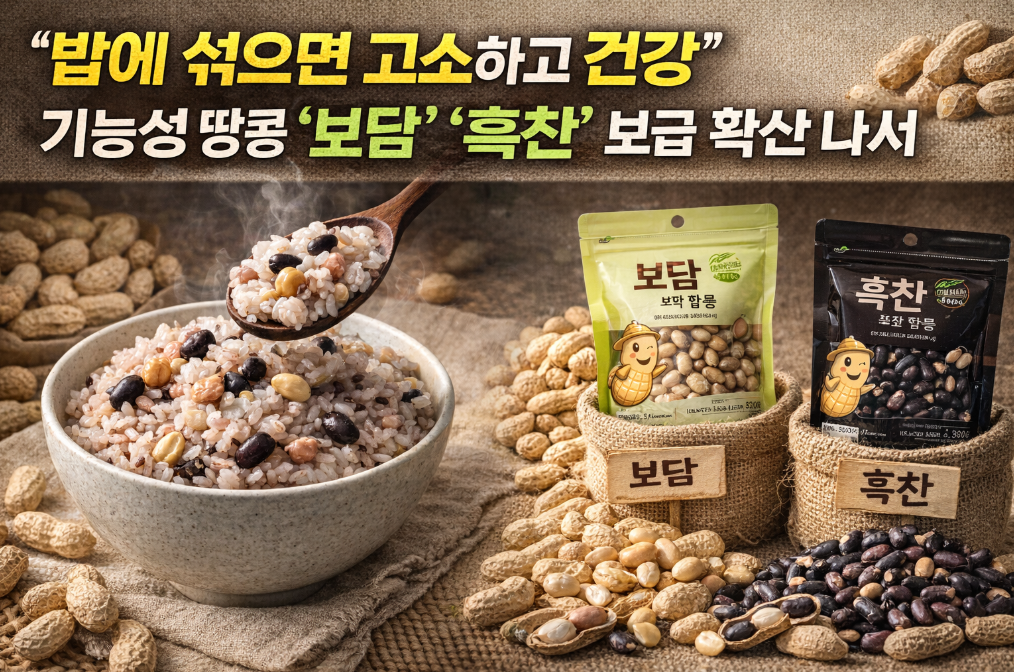 밥에 섞으면 고소하고 건강! 기능성 땅콩 '보담·흑찬' 보급 확산