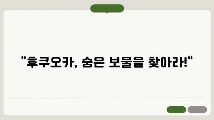 후쿠오카 4박5일 코스