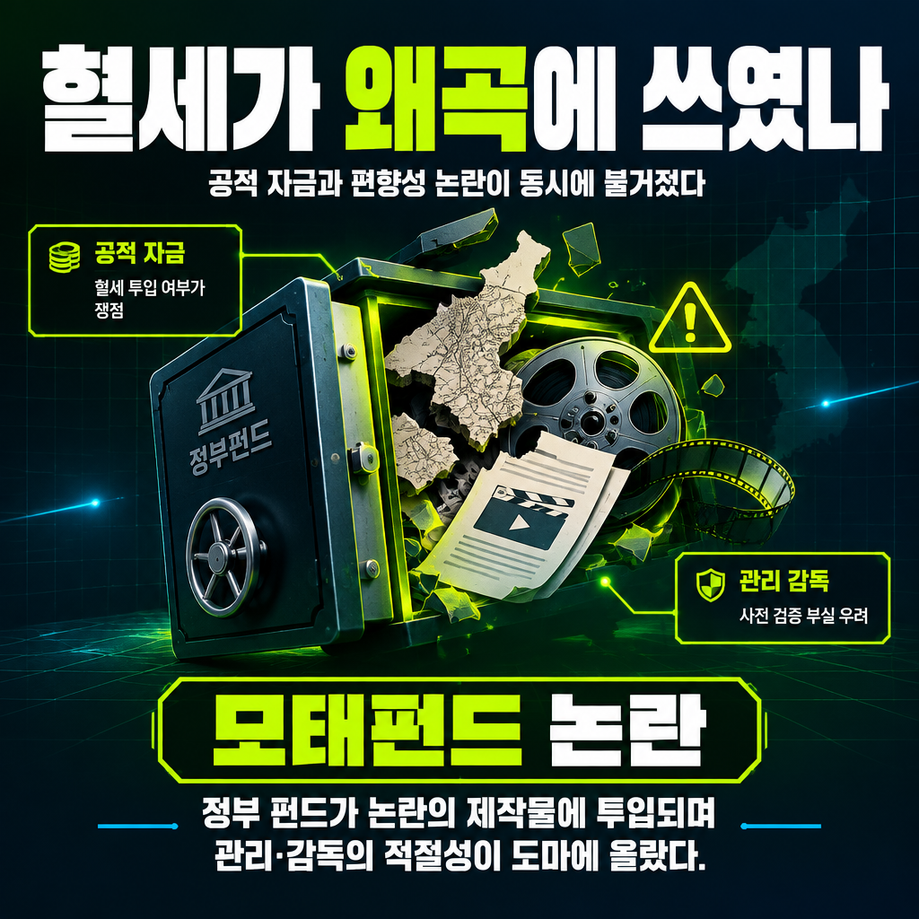 혈세가 왜곡에 쓰였나