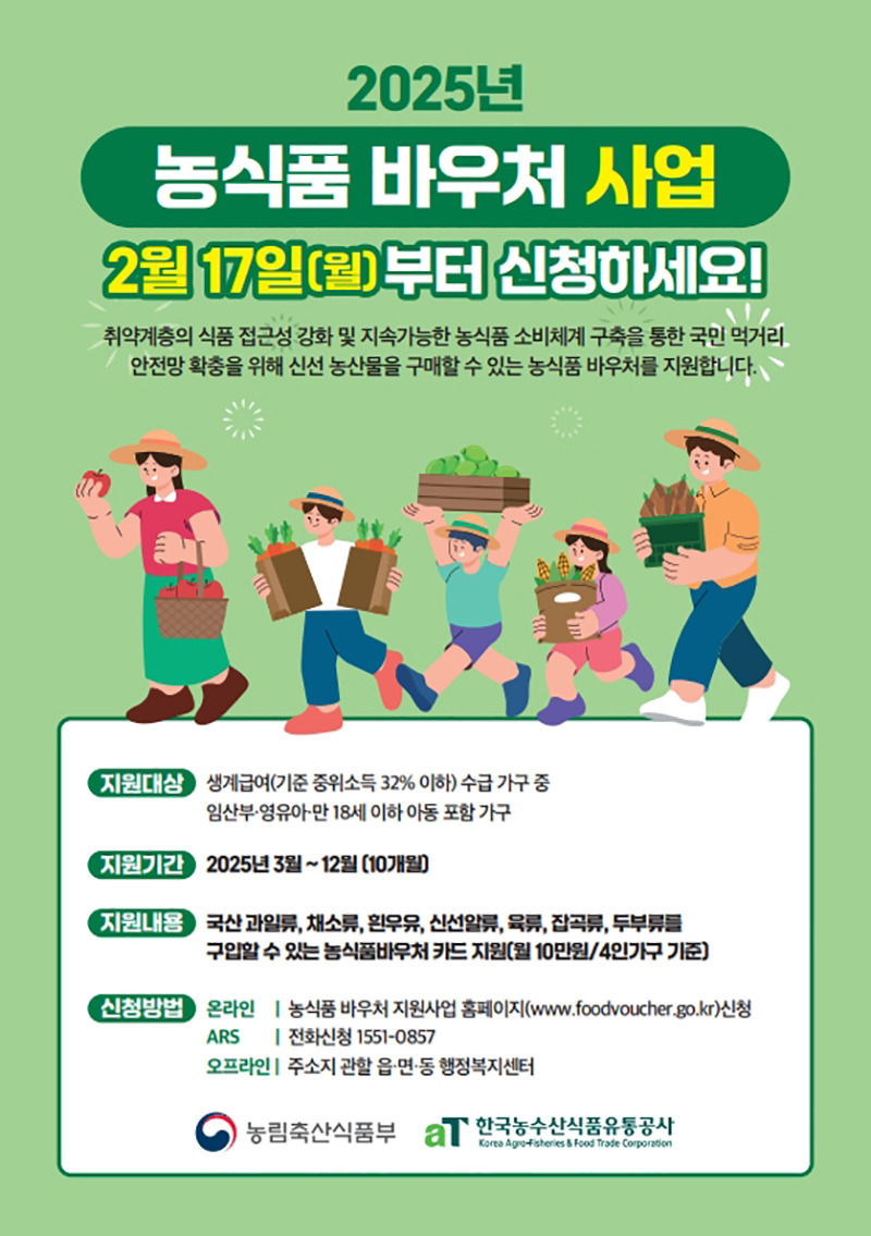 농식품 바우처 신청 방법 사용처