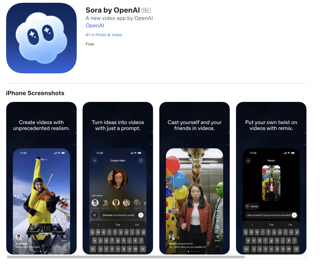OpenAI Sora 2 완전 가이드: 텍스트로 20초 영상+음성 생성하는 차세대 AI 모델. Cameo 기능, API 정보, Veo 3 비교, 사용법까지 한번에 파악하세요.
