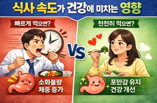 식사 속도와 습관이 건강에 미치는 영향