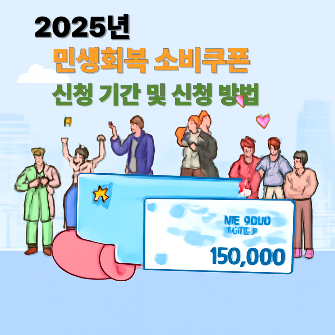 2025년 민생회복 소비쿠폰 신청 기간 및 신청 방법