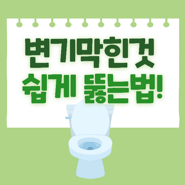 변기막힌것 쉽게 뚫는법