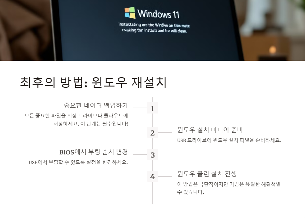 윈도우11 터치스크린 문제해결