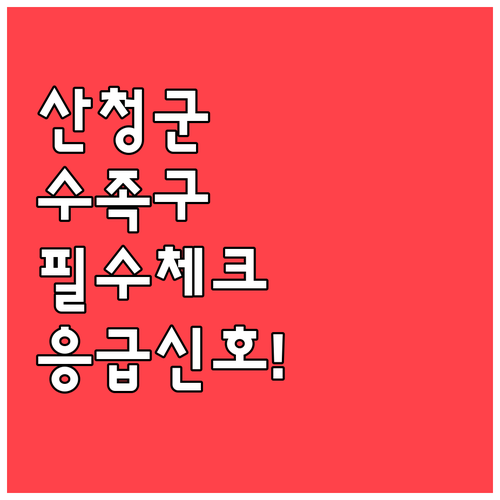 산청군 수족구 병원 방문 전 확인할 ..