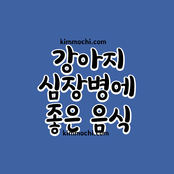 강아지 심장병에 좋은 음식