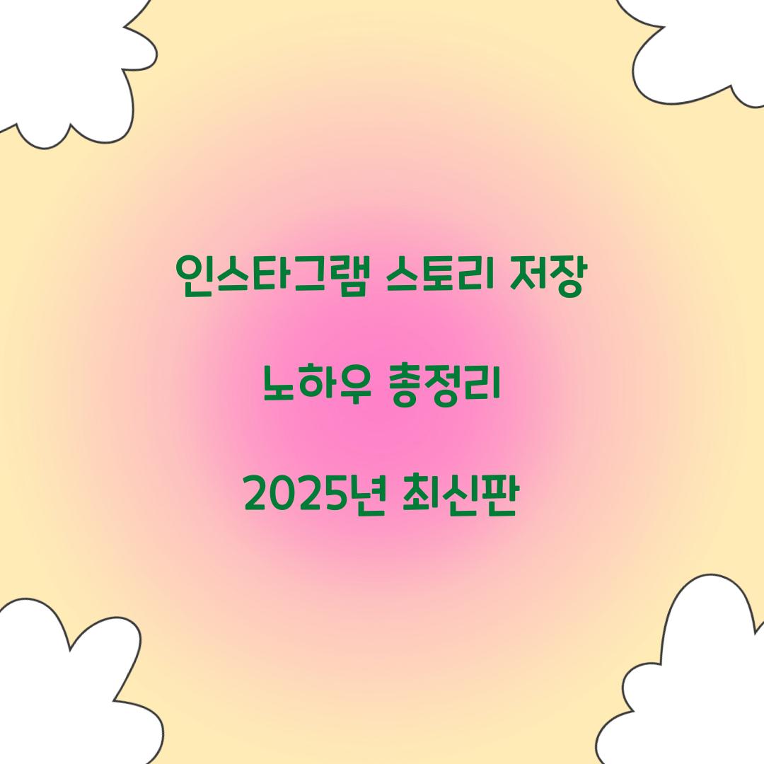 인스타그램 스토리 저장