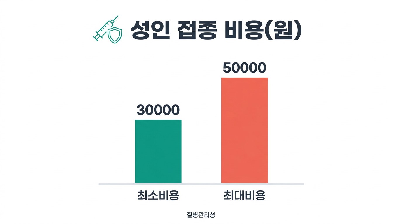 백일해 예방접종 기간 성인 접종 비용(원)