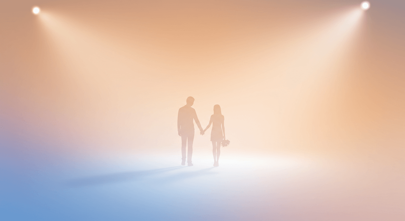 손잡고 걸어가는 부부