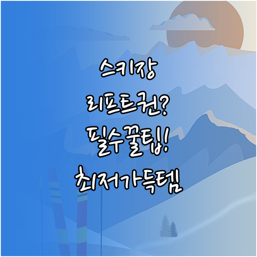 2025 스키장 리프트권 현장보다 온..