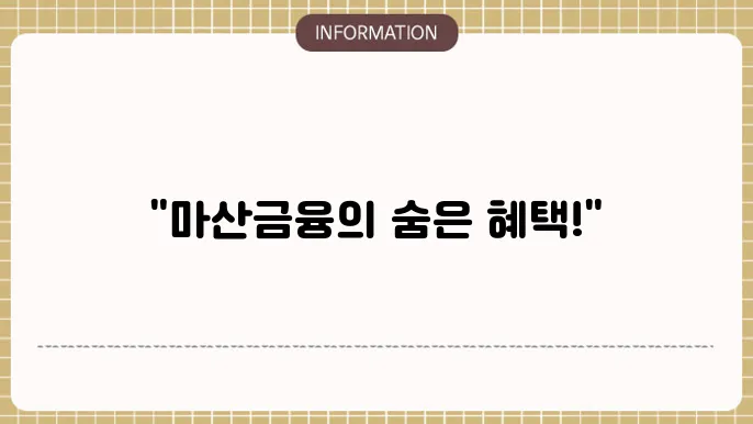 마산일수대출의 유용성