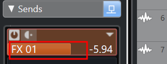 이펙트 트랙에 보내는 센드(Sends) 볼륨값 축소