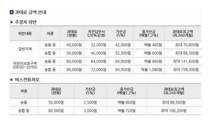 불법주정차 과태료