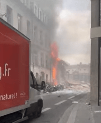 파리 가스폭발 사고 현장