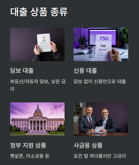 개인회생 대출, 상품 종류는?