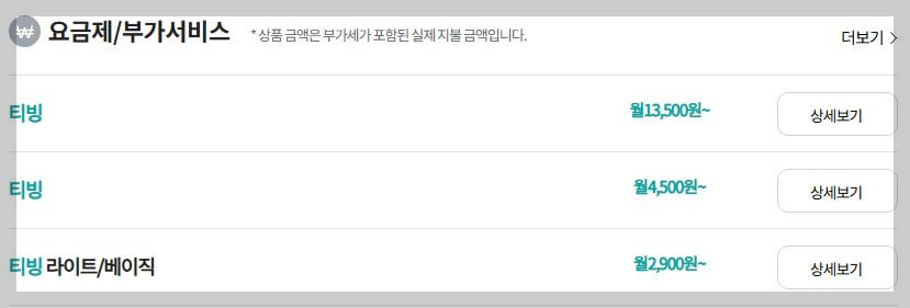 티빙 부가서비스