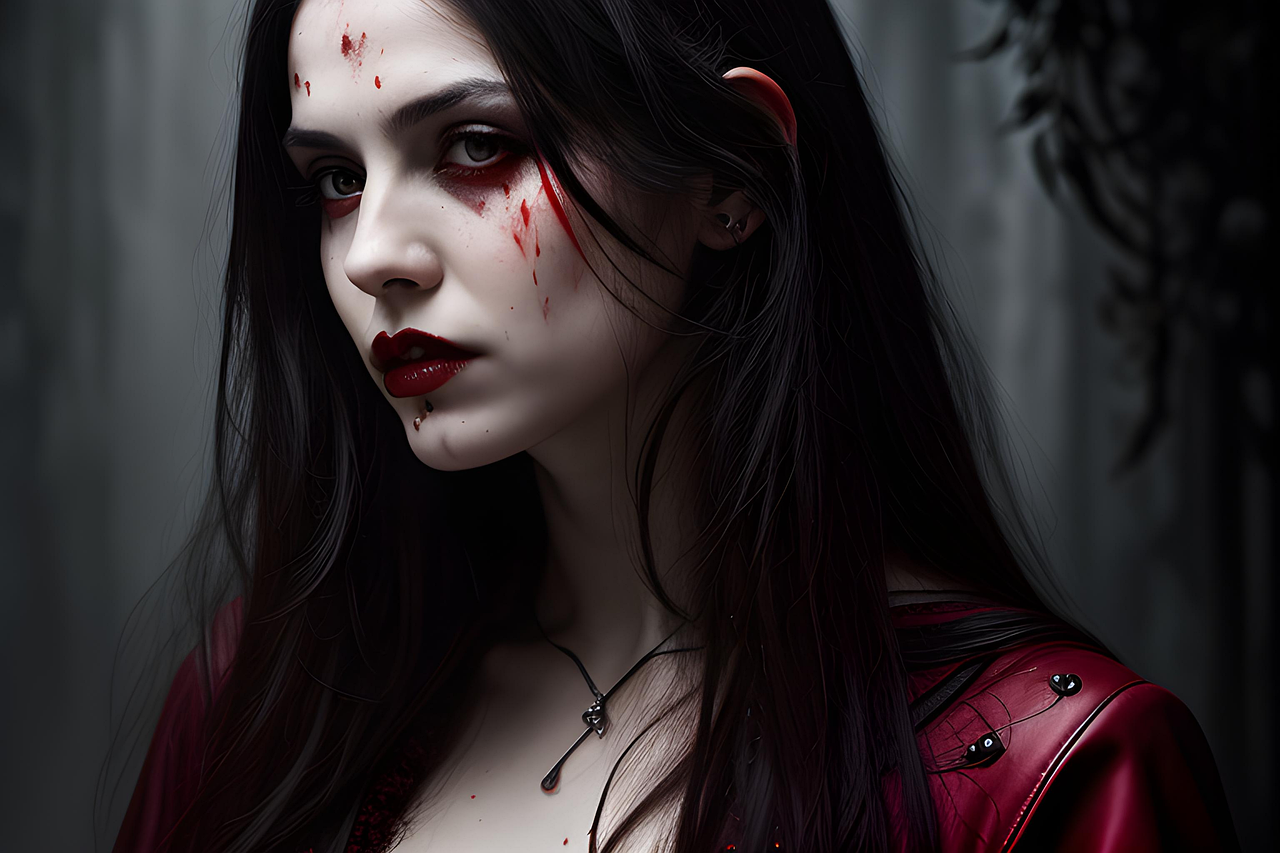 피 흘리는 여자