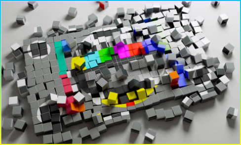 네트워크 단편화. TV 테스트 패턴 단편화 개념