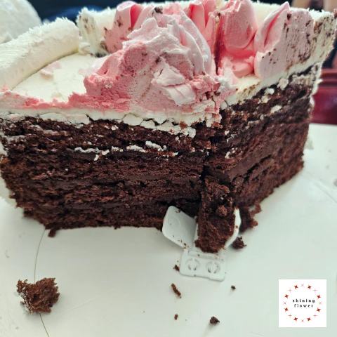 뚜레쥬르 플라워가든 케이크-자른 단면