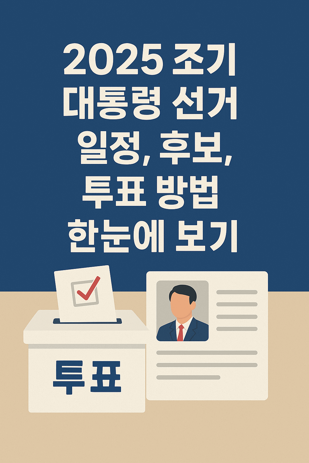 2025 대선 일정,후보, 투표 정보 블로그 썸네일