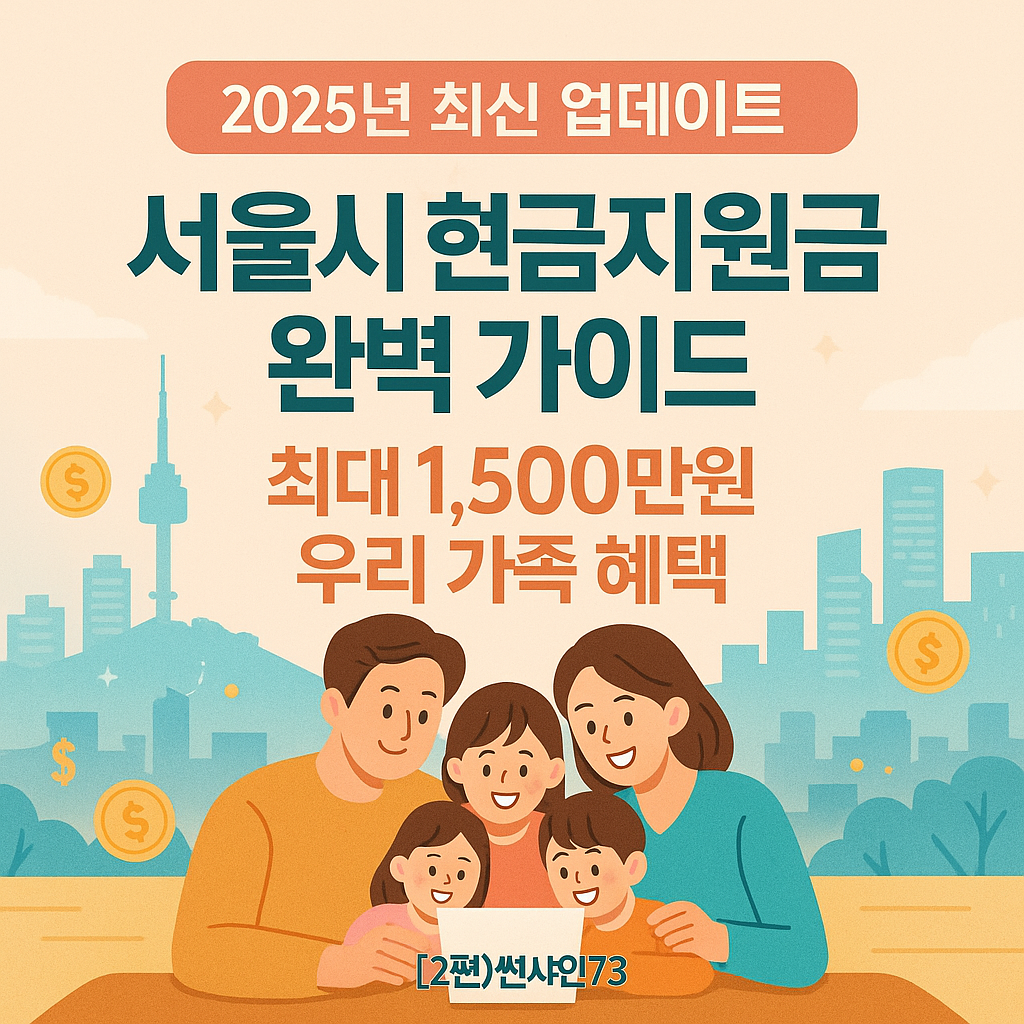 [2편] 서울시 현금지원금 완벽 가이드 - 서울시민만의 특별 혜택