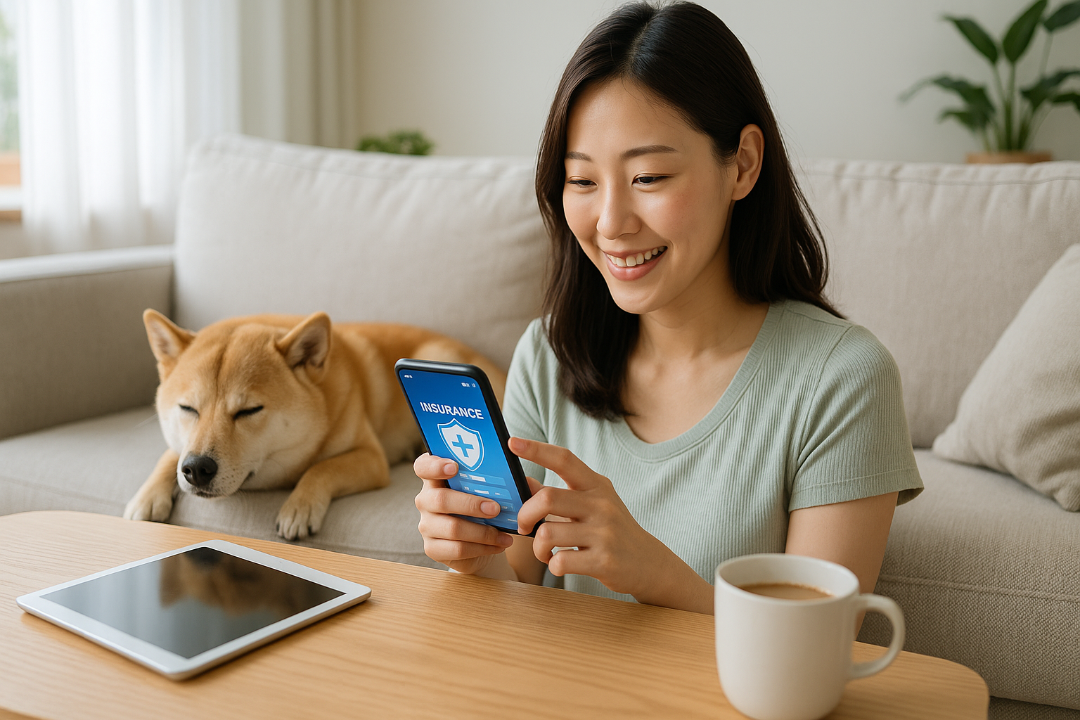 모바일 보험 앱 사용