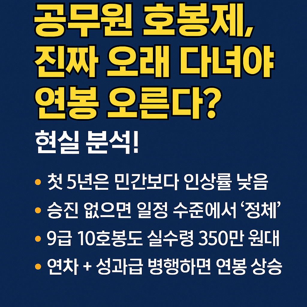 공무원 호봉제, 진짜 오래 다녀야 연봉 오른다?