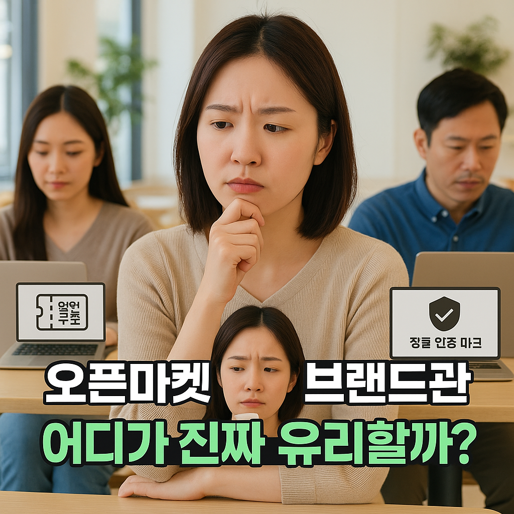 오픈마켓 vs 브랜드관, 어디가 진짜 유리할까?