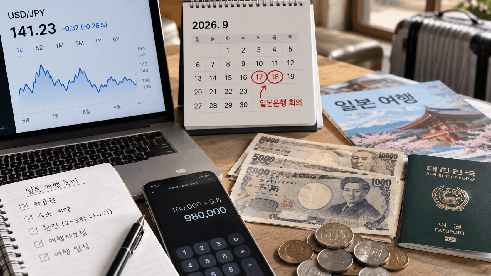 엔화 100엔만 보면 틀린다?｜1만엔&middot;5만엔 환율 계산해보니