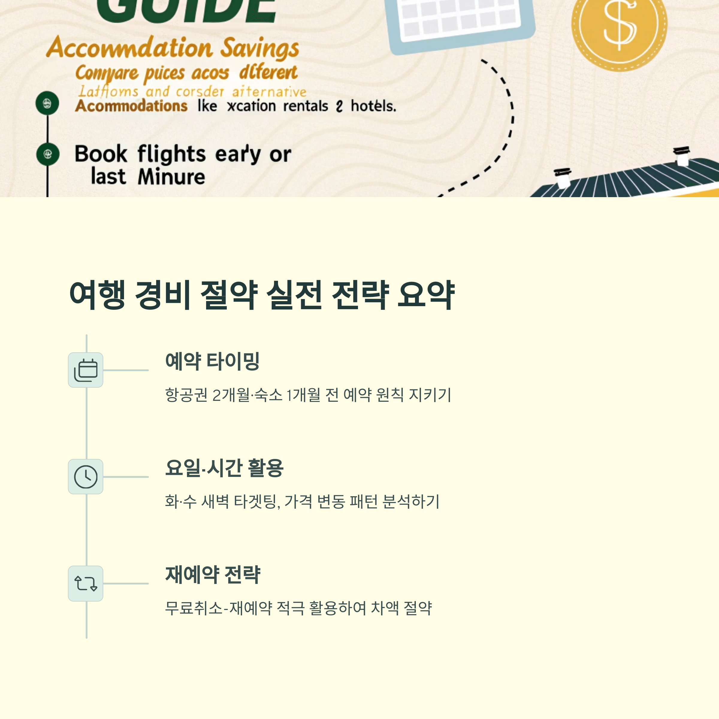 여행 경비 절약법, 항공권과 숙소 예약 타이밍