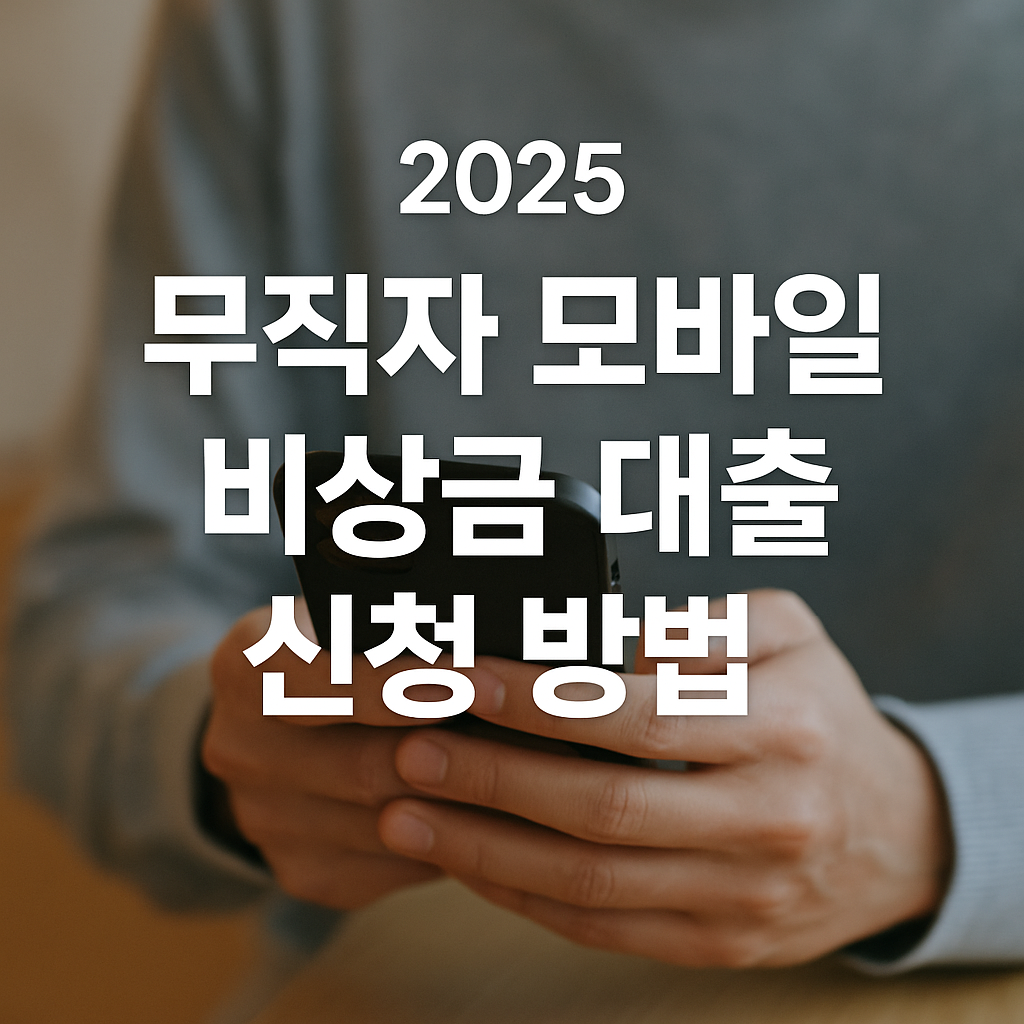 무직자도 가능한 2025 모바일 비상금 대출 신청 방법
