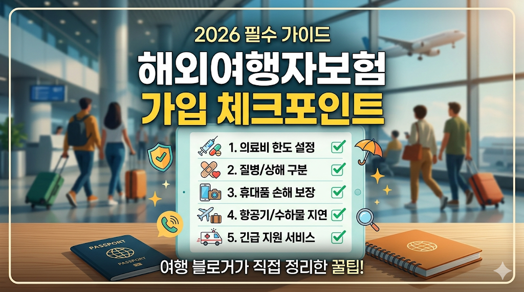 2026 여행자보험 가입 체크포인트 정리