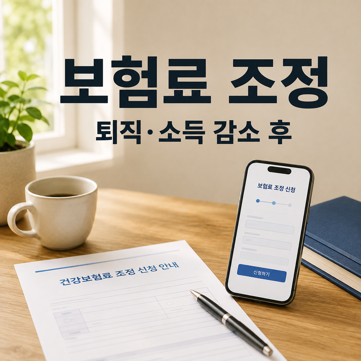 퇴직 후 건강보험료 조정 신청 안내 썸네일