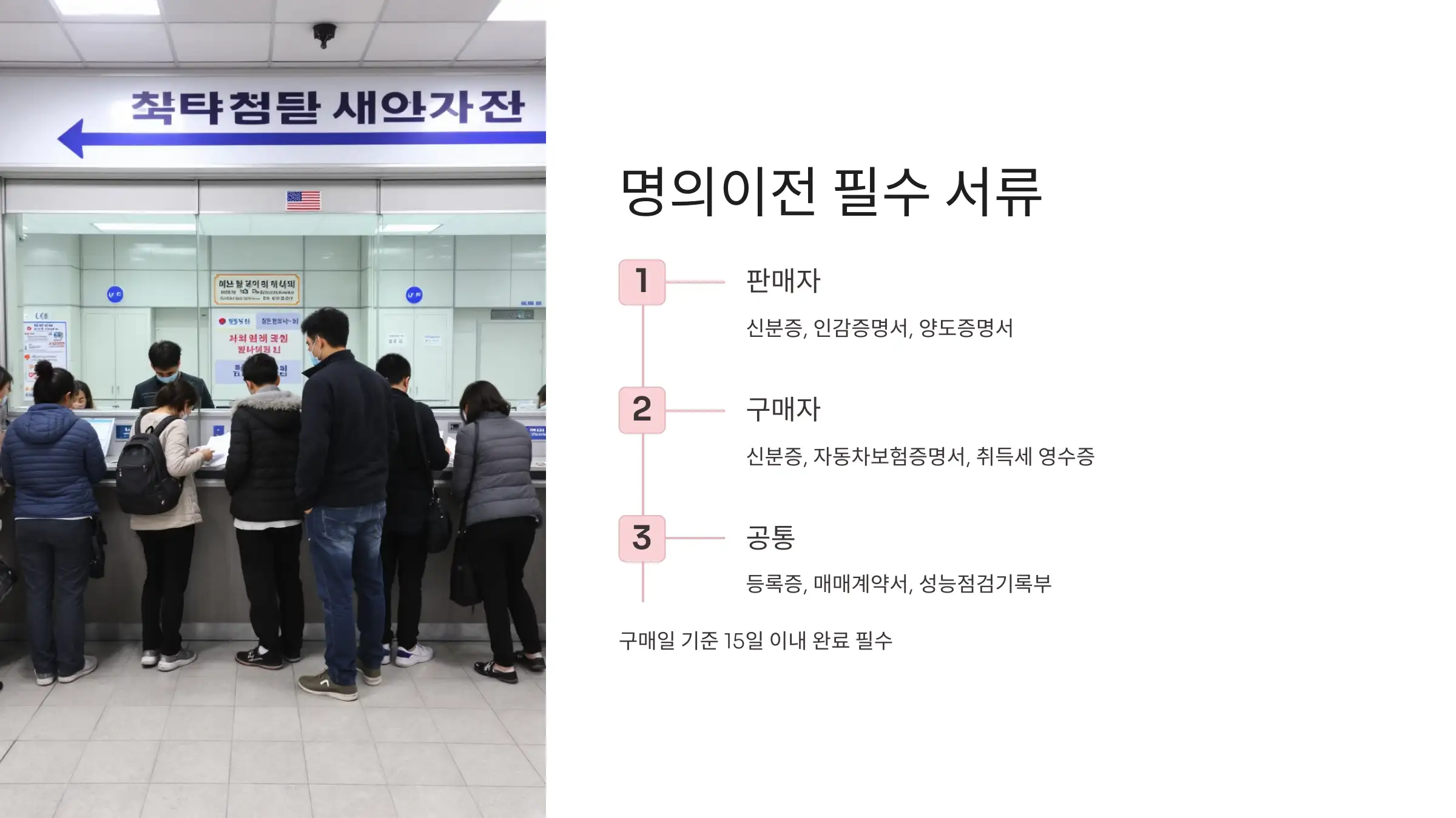 명의이전을 위한 추가 제출 서류