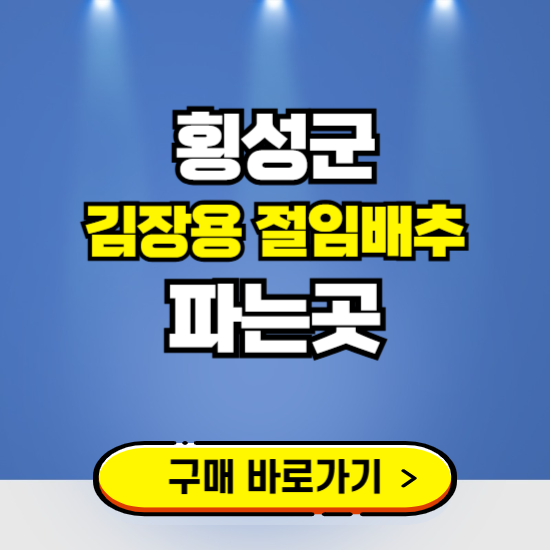 횡성군 절임배추 사전예약 구입하는곳 ❘ 김장배추 파는곳 가격보기