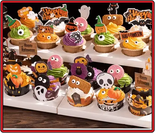 할로윈데이-해골/호박-케이크