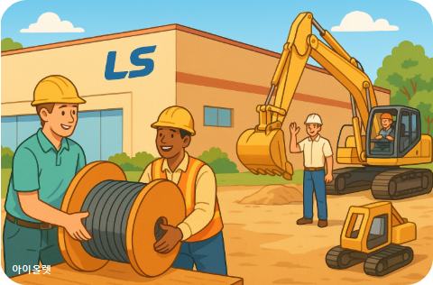 LS전선 미국 공장 건설 장면(가상)