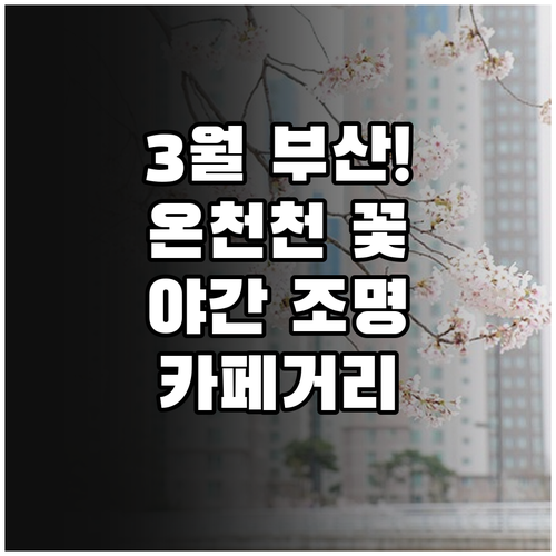 3월 부산 연제구 꽃구경 장소 추천 ..